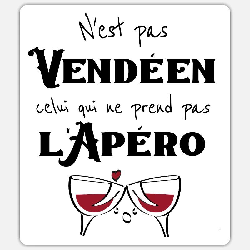 is not from the Vendée - Sticker size S (10 x 10 cm) - white matte