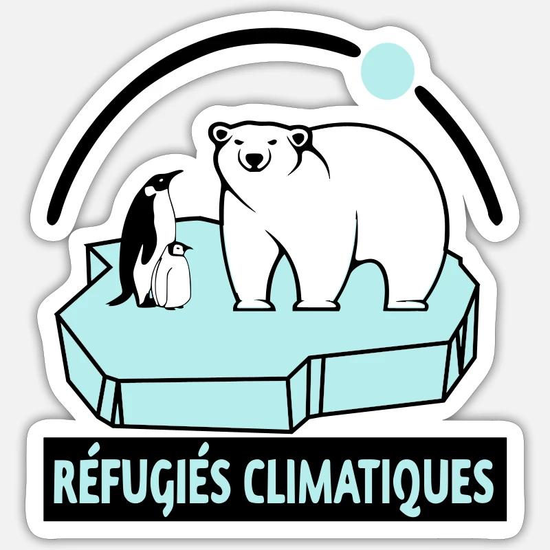 Réfugiés climatiques Sticker taille S (10 x 10 cm)