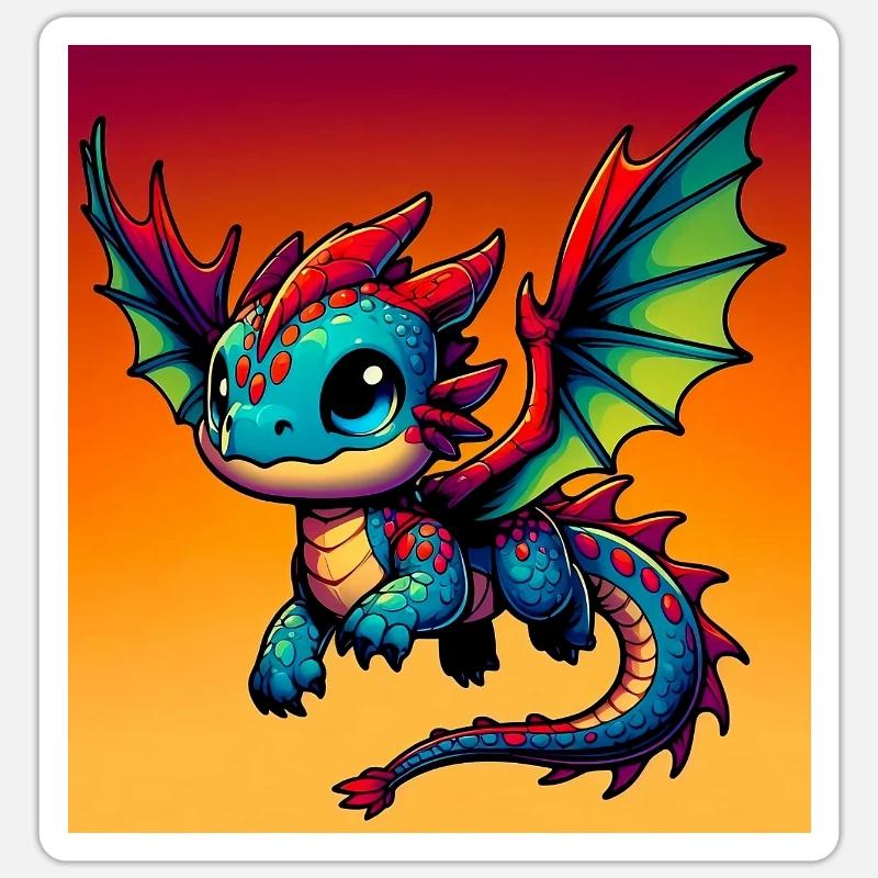 Drache Sticker Größe S (10 x 10 cm)