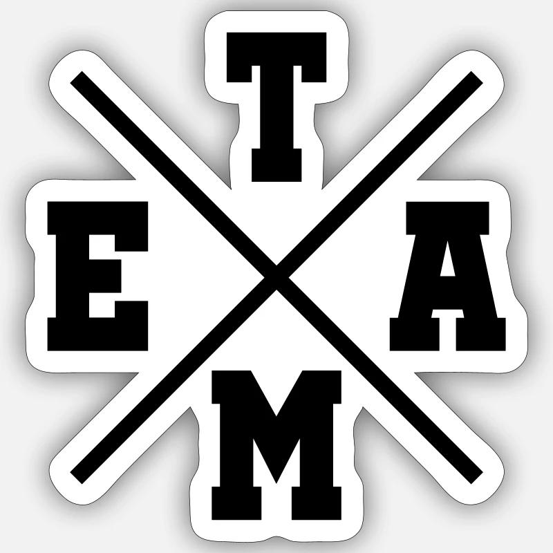 Équipe - Sticker taille S (10 x 10 cm) - blanc mat