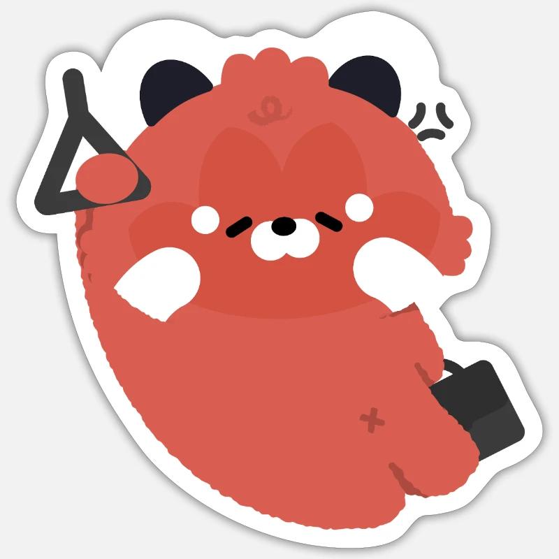 Tirede Roter Panda Sticker Größe S (10 x 10 cm)