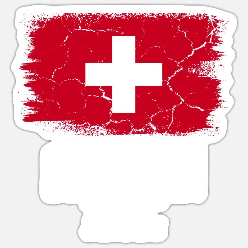 Interlaken - Sticker taille S (10 x 10 cm) - blanc mat