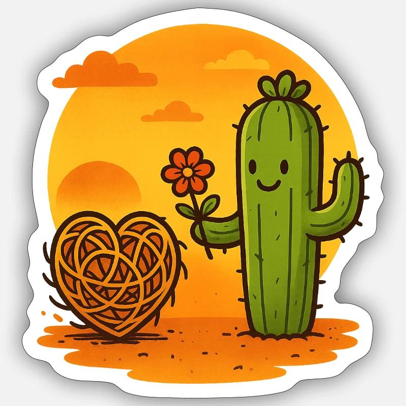 L’amour dans les endroits les plus arides Sticker taille S (10 x 10 cm)