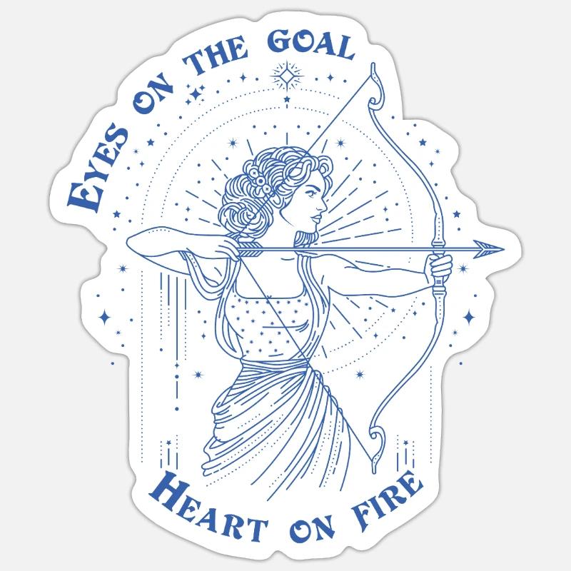 Schütze Sternzeichen Bogenschütze Sternzeichen Geschenk Sticker Größe S (10 x 10 cm)