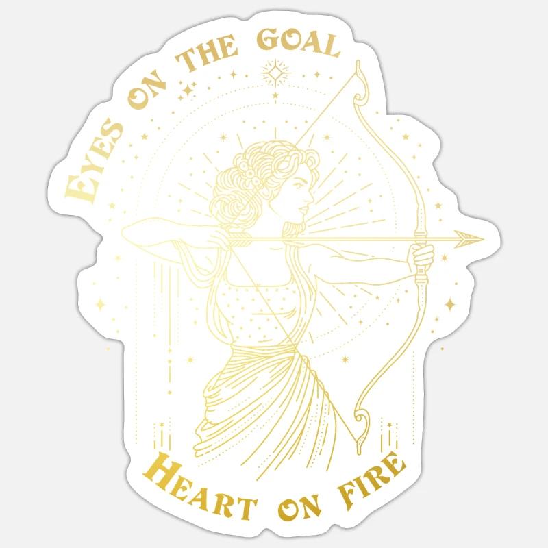 Schütze Sternzeichen Bogenschütze Sternzeichen Geschenk Sticker Größe S (10 x 10 cm)