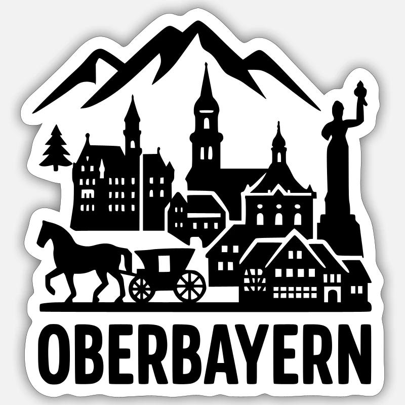 Upper Bavaria Bavarian Sticker size S (10 x 10 cm)