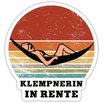 Pension, plumber, retiree, retired - Sticker size S (10 x 10 cm) - white matte - Front