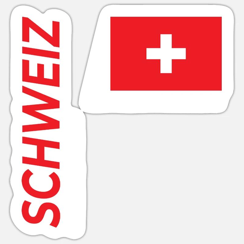 Interlaken - Sticker size S (10 x 10 cm) - white matte