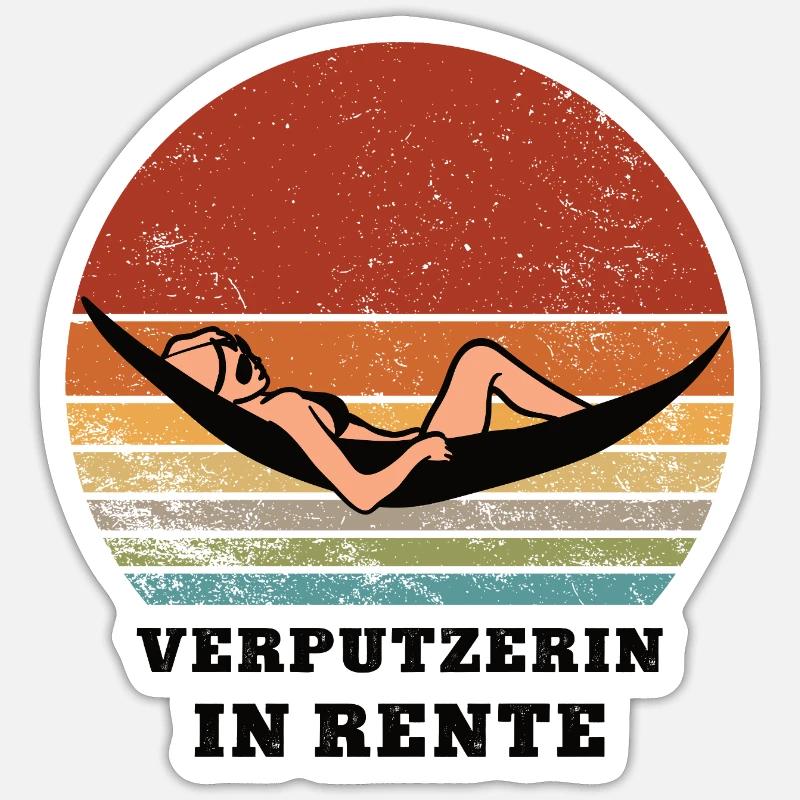 Pension plasterer Pensioner Retired plasterer - Sticker size S (10 x 10 cm) - white matte
