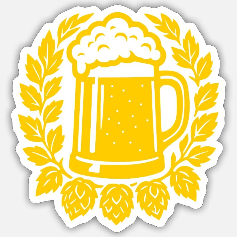 Bier - Sticker size S (10 x 10 cm) - white matte