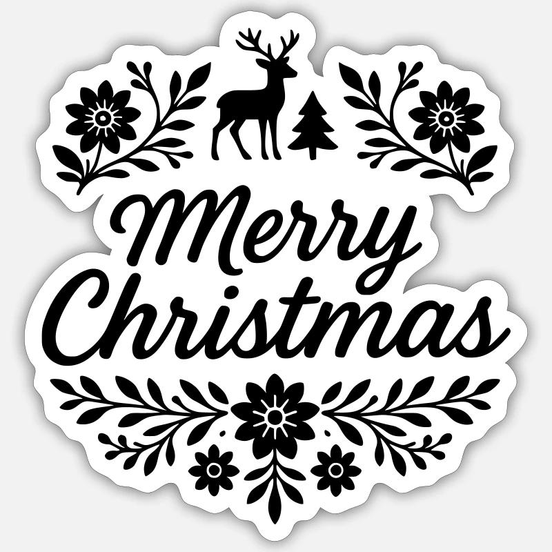 Christmas - Sticker size S (10 x 10 cm) - white matte