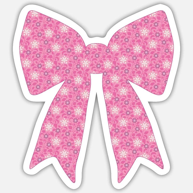 Rosa Schleife Sticker Größe S (10 x 10 cm)