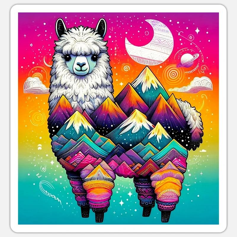 Alpaca Sticker size S (10 x 10 cm)