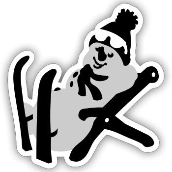 Snowman - Sticker size S (10 x 10 cm) - white matte - Front