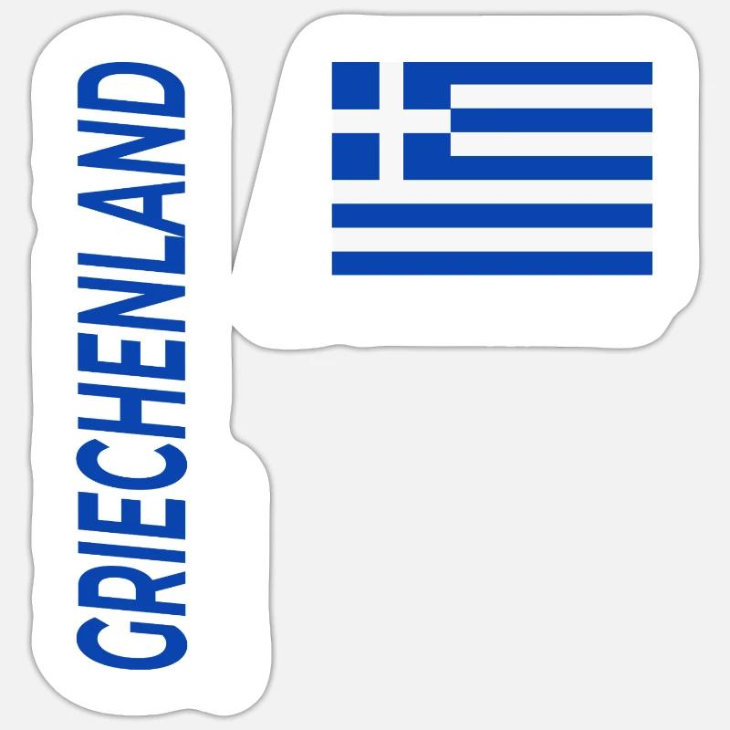 Lindos - Sticker Größe S (10 x 10 cm) - Mattweiß