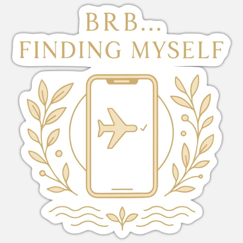 BRB... Tu me cherches - Sticker taille S (10 x 10 cm) - blanc mat