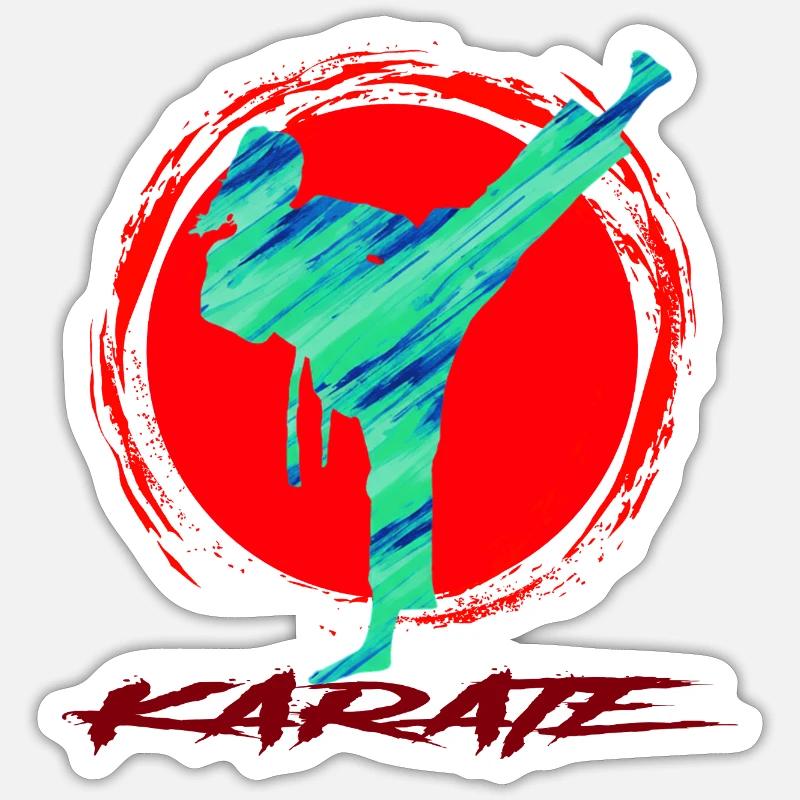 Karate - Sticker Größe S (10 x 10 cm) - Mattweiß