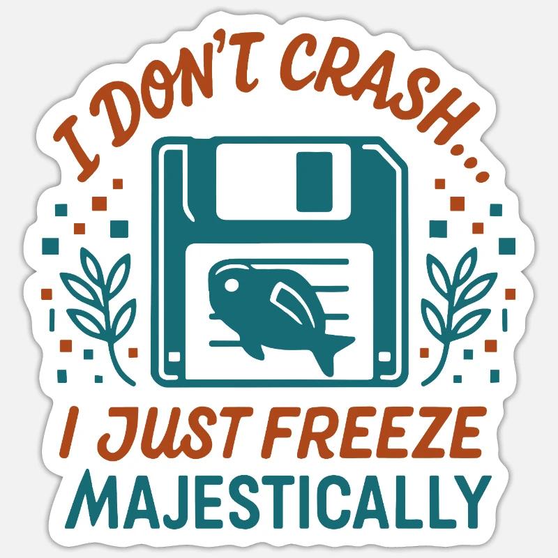 Majestic tech crash - Sticker size S (10 x 10 cm) - white matte