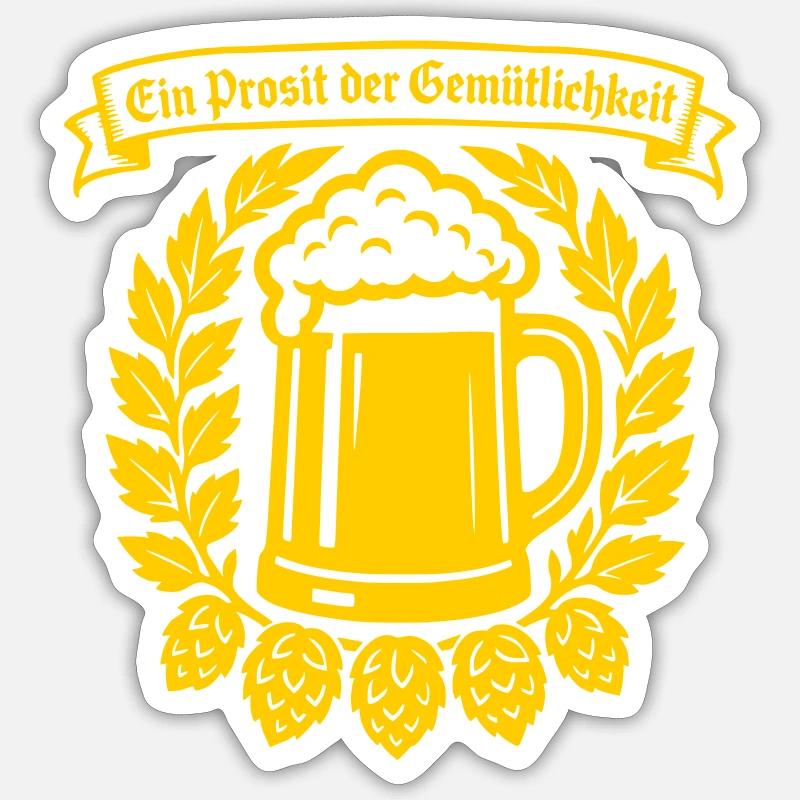 Ein Prosit der Gemütlichkeit Sticker size S (10 x 10 cm)