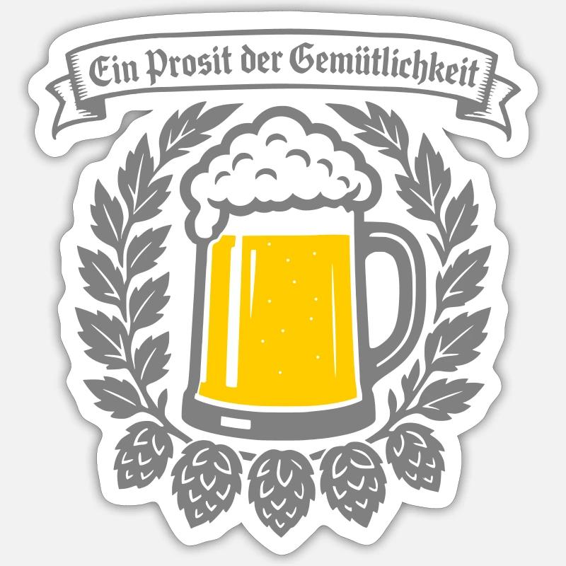 Ein Prosit der Gemütlichkeit Sticker size S (10 x 10 cm)