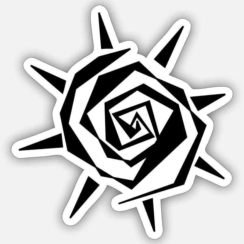 Sonne - Sticker Größe S (10 x 10 cm) - Mattweiß