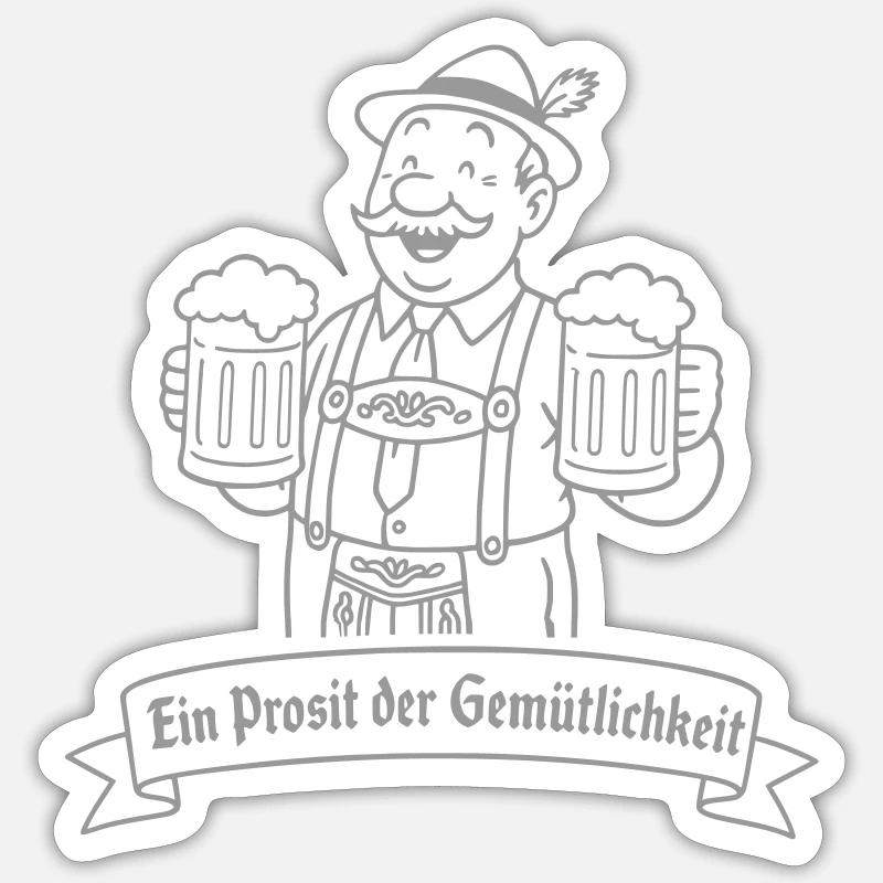 Herr Bier - Ein Prosit der Gemütlichkeit Sticker size S (10 x 10 cm)