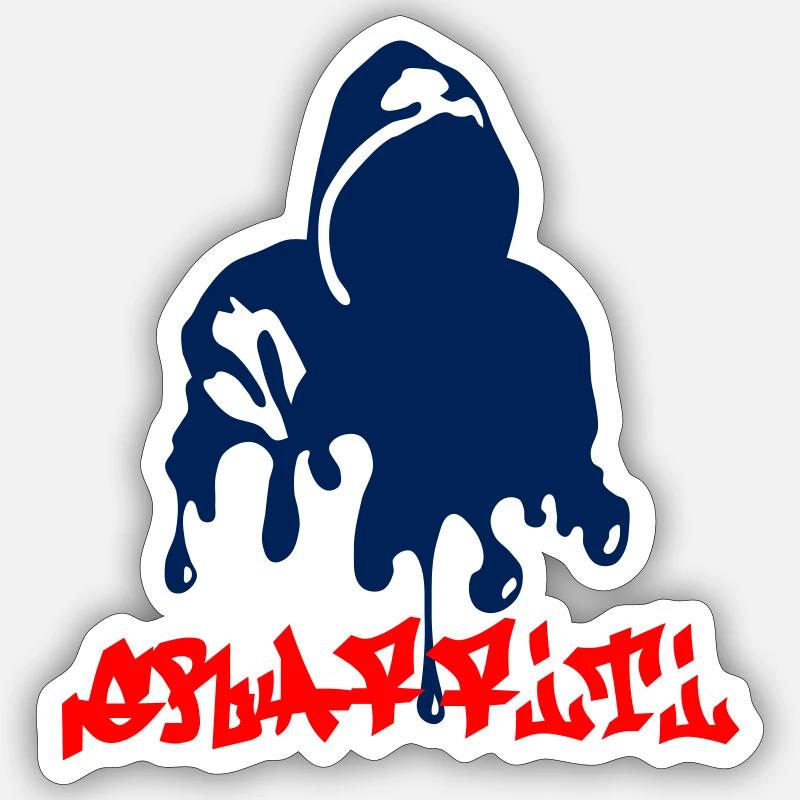 Graffiti - Sticker taille S (10 x 10 cm) - blanc mat