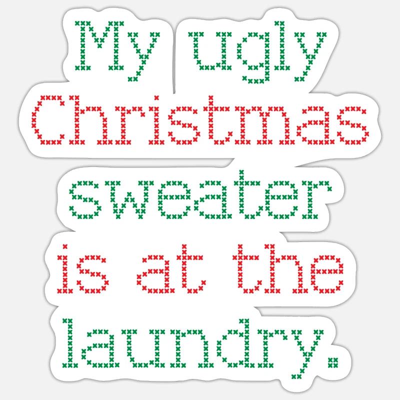 Pull de Noël Sticker taille S (10 x 10 cm)