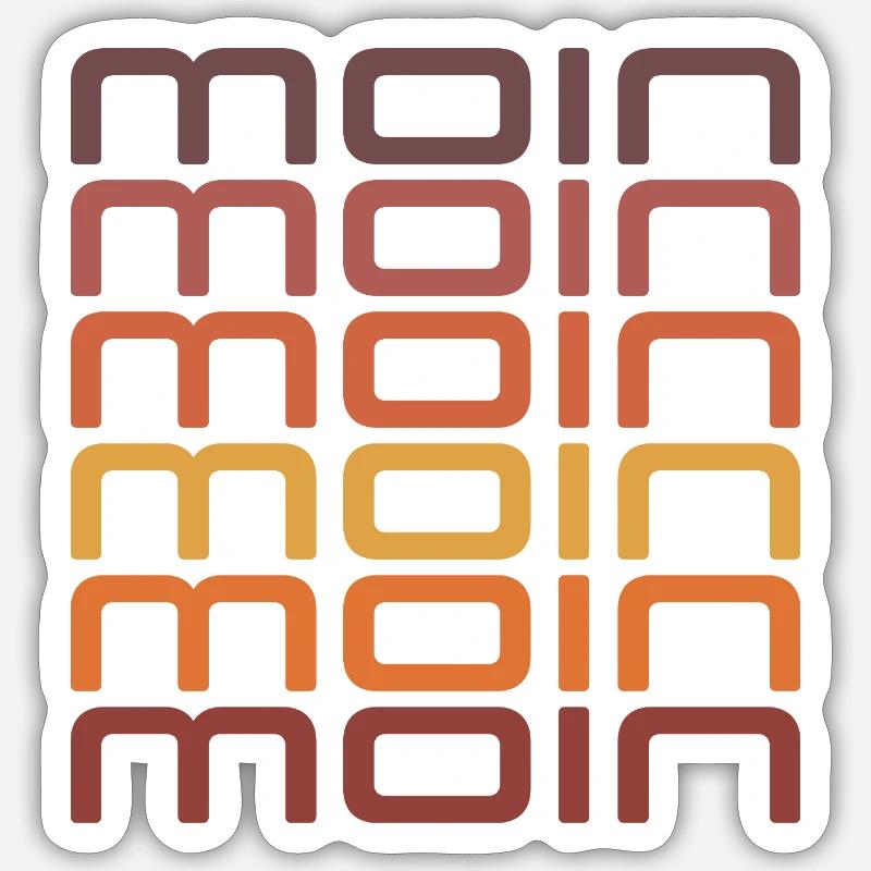 Moin Sunset - Sticker size S (10 x 10 cm) - white matte