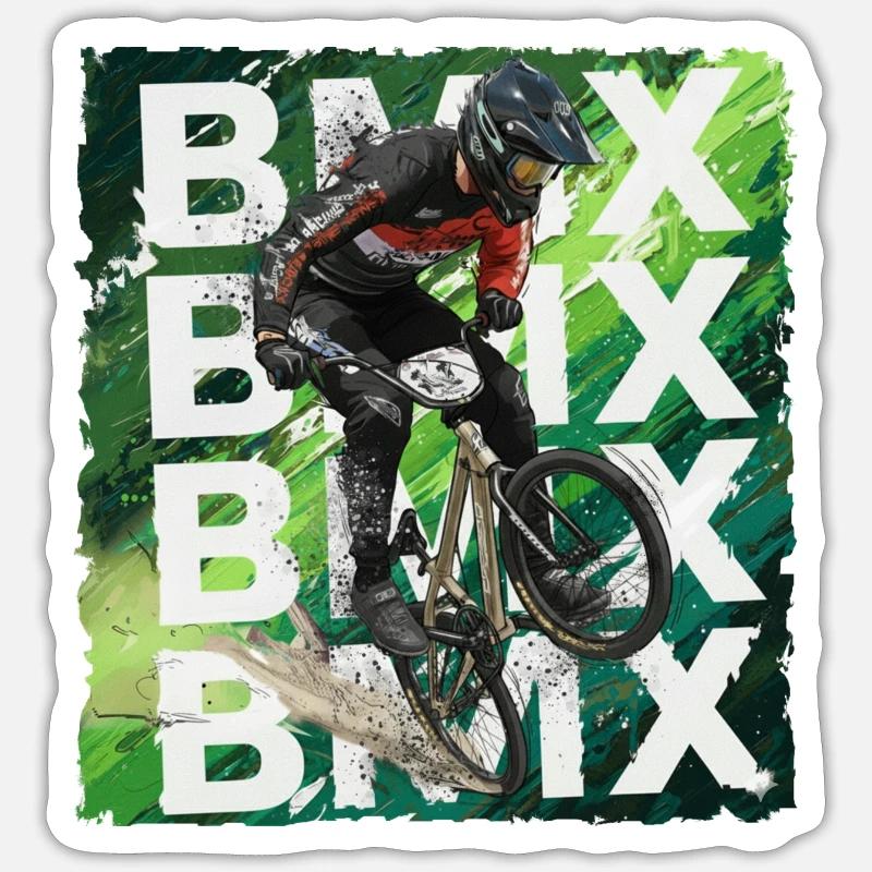 Vélo BMX - Sticker taille S (10 x 10 cm) - blanc mat