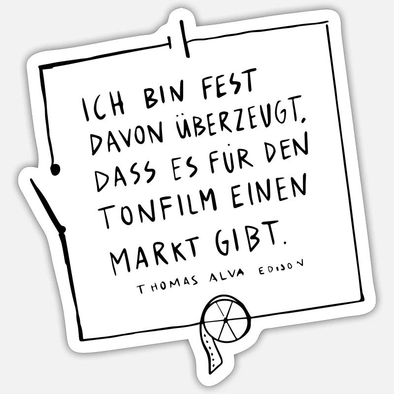 Thomas Edison Circuit - Sticker size S (10 x 10 cm) - white matte