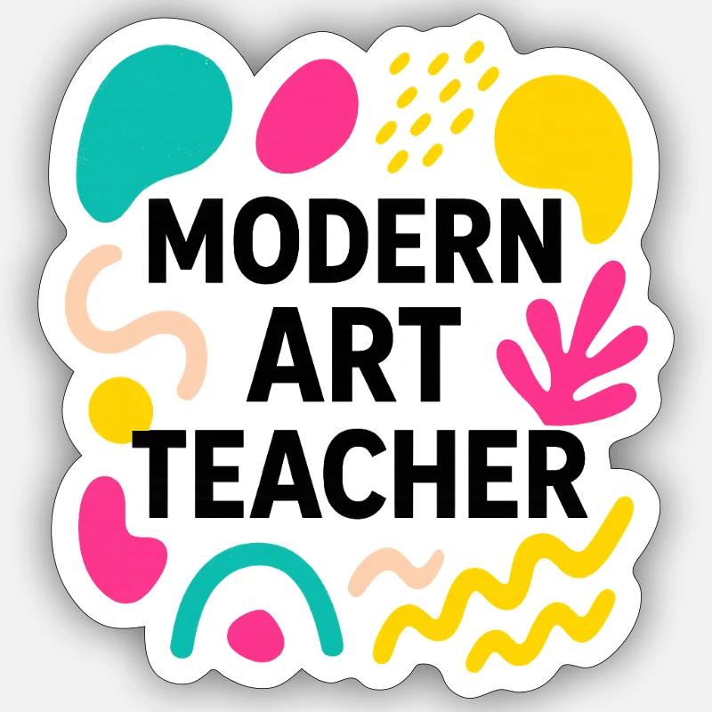 modern art - Sticker size S (10 x 10 cm) - white matte