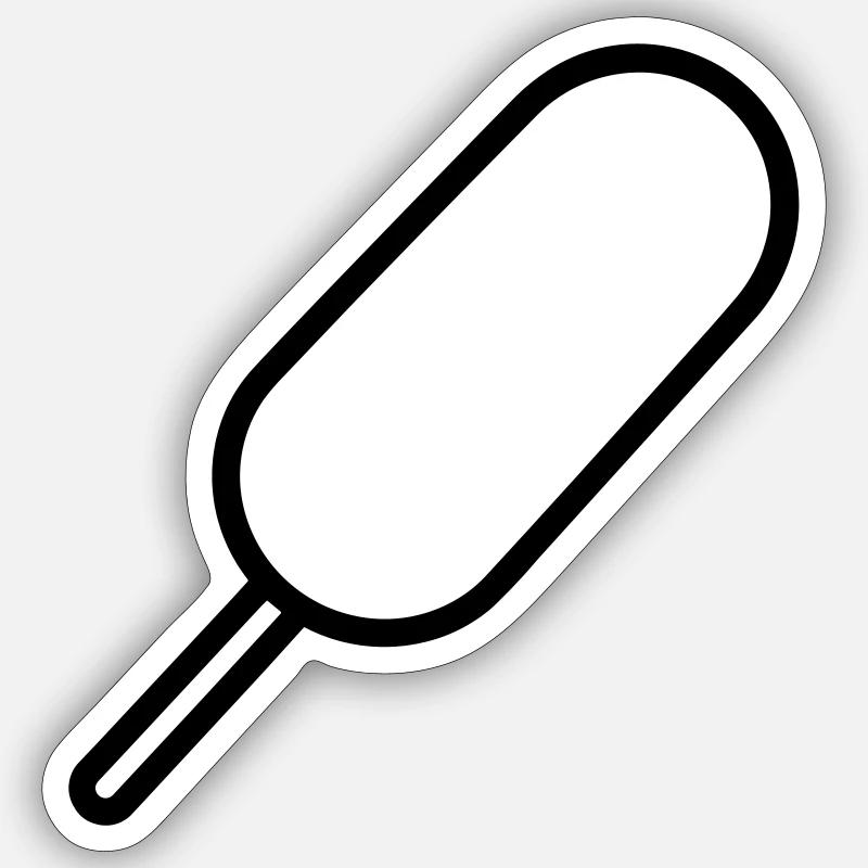 corn dog - Sticker taille S (10 x 10 cm) - blanc mat