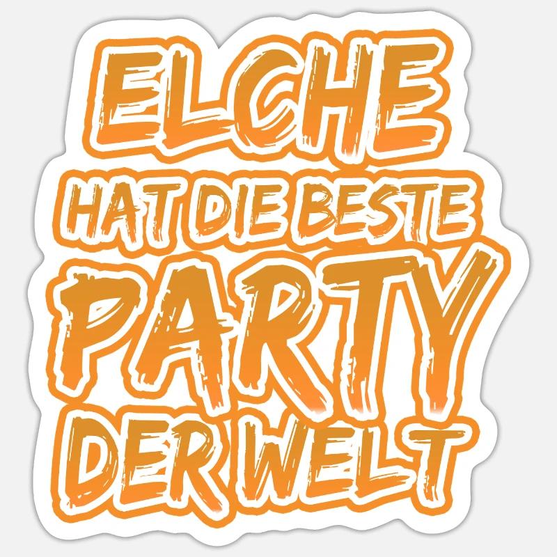 Elche Elche - Sticker Größe S (10 x 10 cm) - Mattweiß