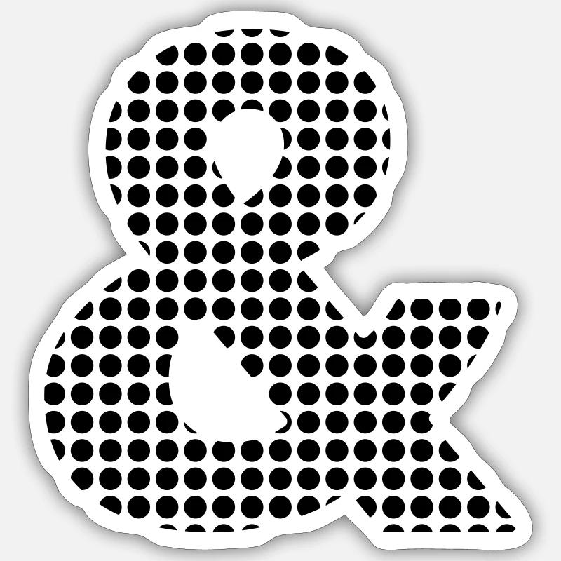 Ampersand - Sticker size S (10 x 10 cm) - white matte