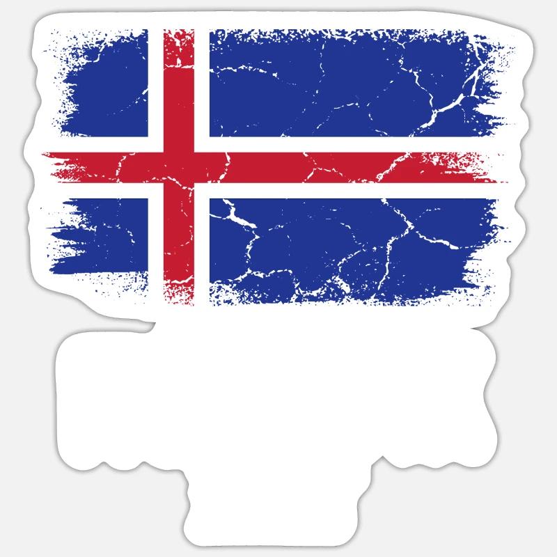 húsavík - Sticker taille S (10 x 10 cm) - blanc mat