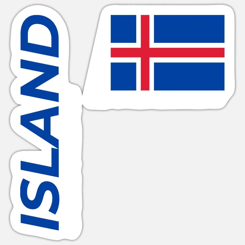 Siglufjördur  - Sticker Größe S (10 x 10 cm) - Mattweiß