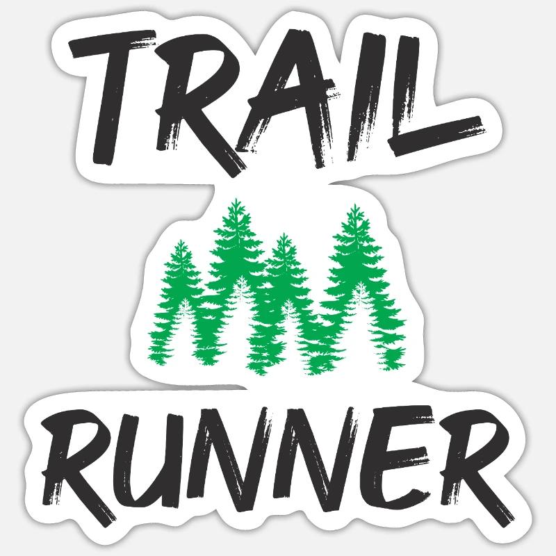 Trail Runner - Sticker size S (10 x 10 cm) - white matte