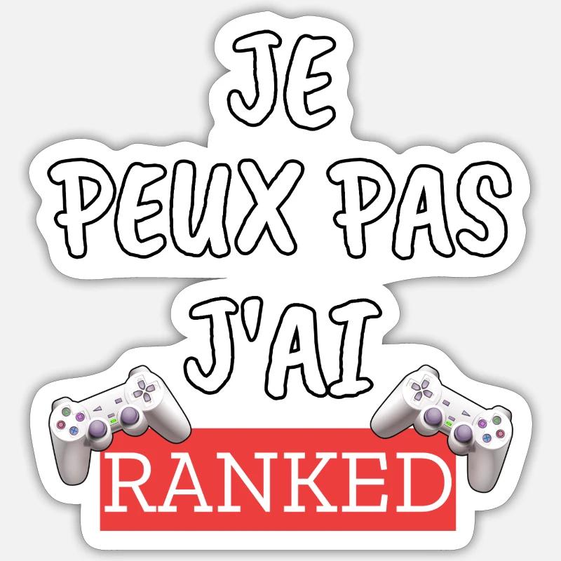 I can't I have Ranked - Sticker size S (10 x 10 cm) - white matte