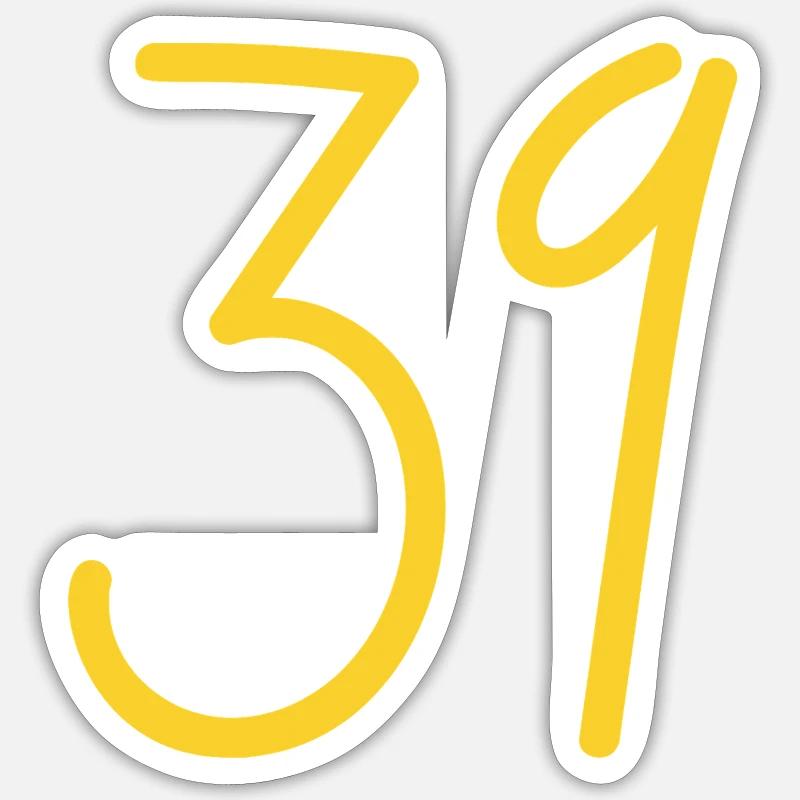 39 - Sticker Größe S (10 x 10 cm) - Mattweiß