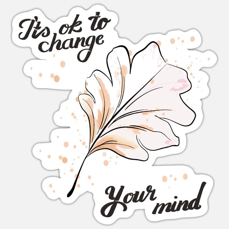 Thoughts Petal - Sticker size S (10 x 10 cm) - white matte