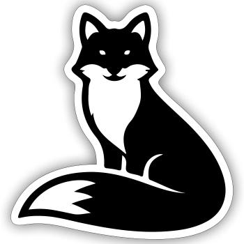 Fuchs Tier - Sticker Größe S (10 x 10 cm) - Mattweiß - Vorne