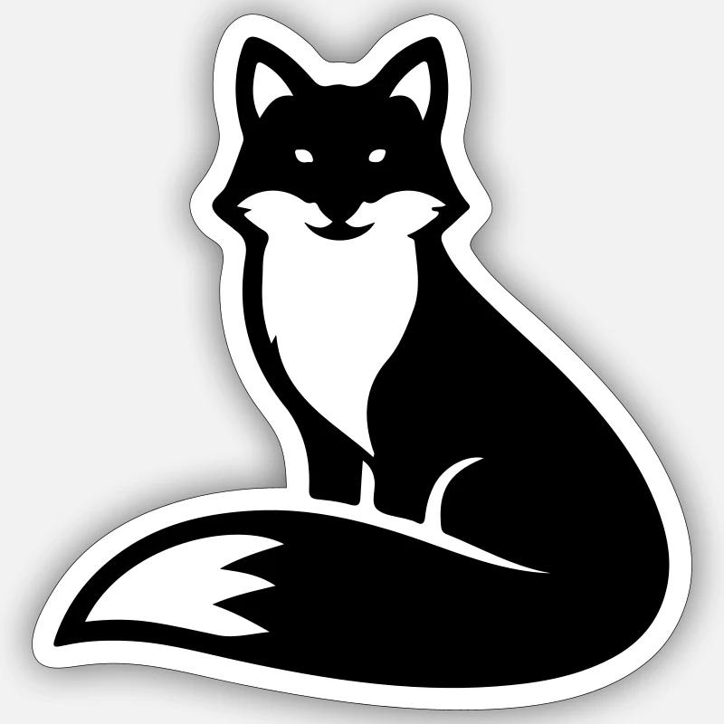 Fox Animal - Sticker size S (10 x 10 cm) - white matte