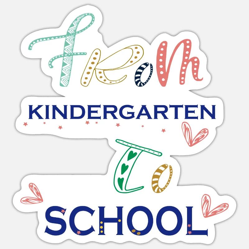 Kindergarten  - Sticker Größe S (10 x 10 cm) - Mattweiß