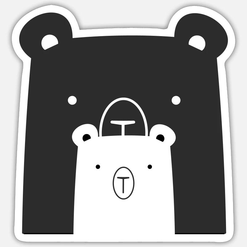 Bären Bär Eisbär Braunbär I Geschenkidee Sticker Größe S (10 x 10 cm)