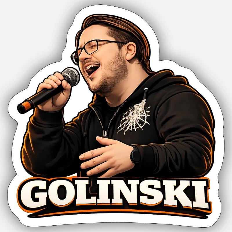 Golinski Stage Singer Sticker size S (10 x 10 cm)