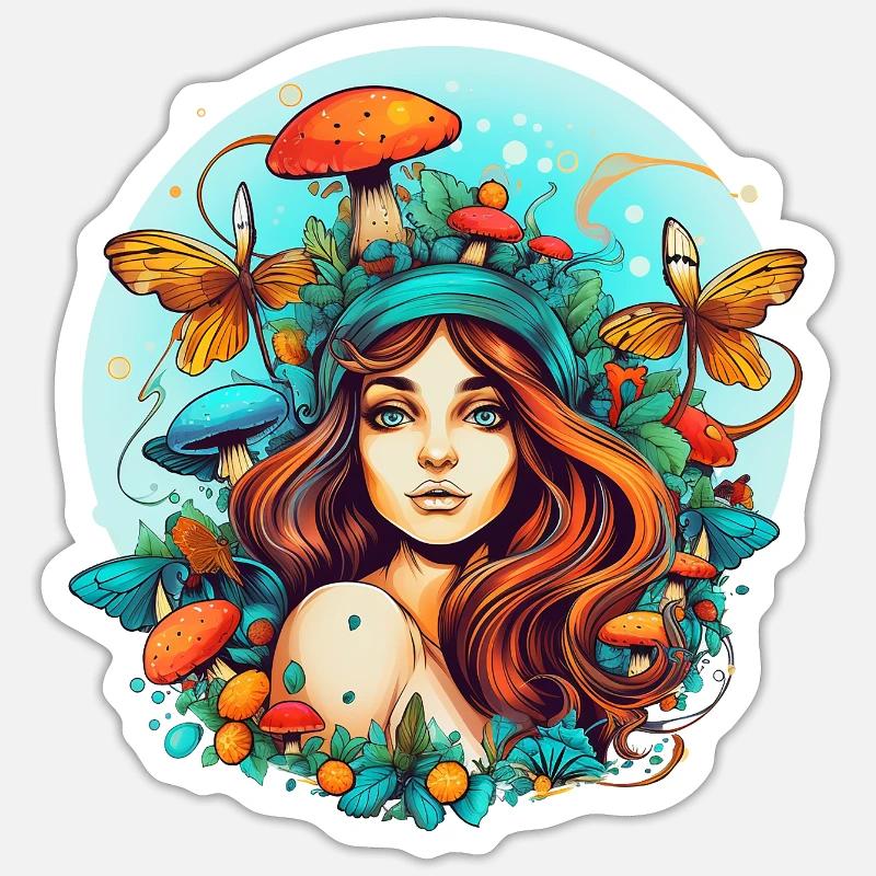 Forêt de conte de fées Sticker taille S (10 x 10 cm)