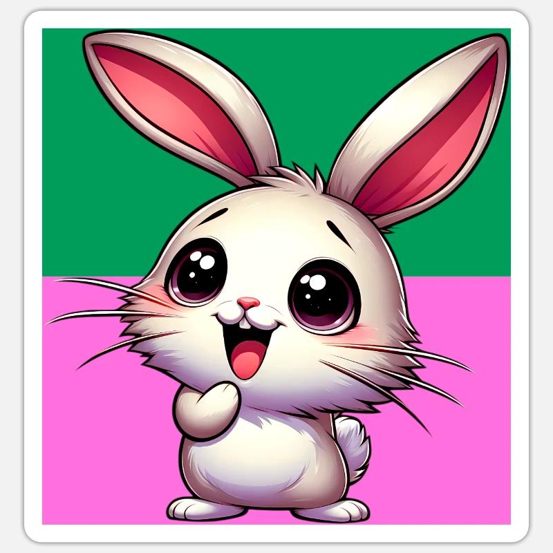 rabbit Sticker size S (10 x 10 cm)