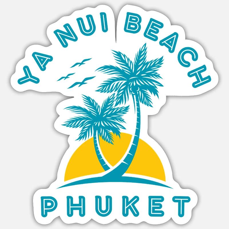 Phuket Palm Beach Sunset Sticker size S (10 x 10 cm)