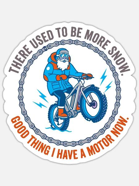 Früher gab es mehr Schnee - Sticker Größe S (10 x 10 cm) - Mattweiß